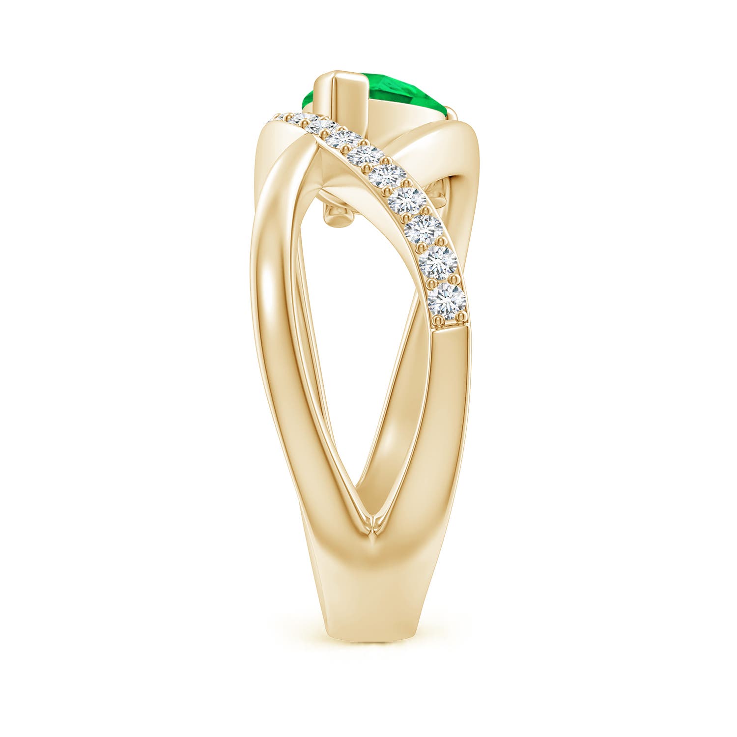 AAA - Emerald / 1.2 CT / 14 KT Yellow Gold