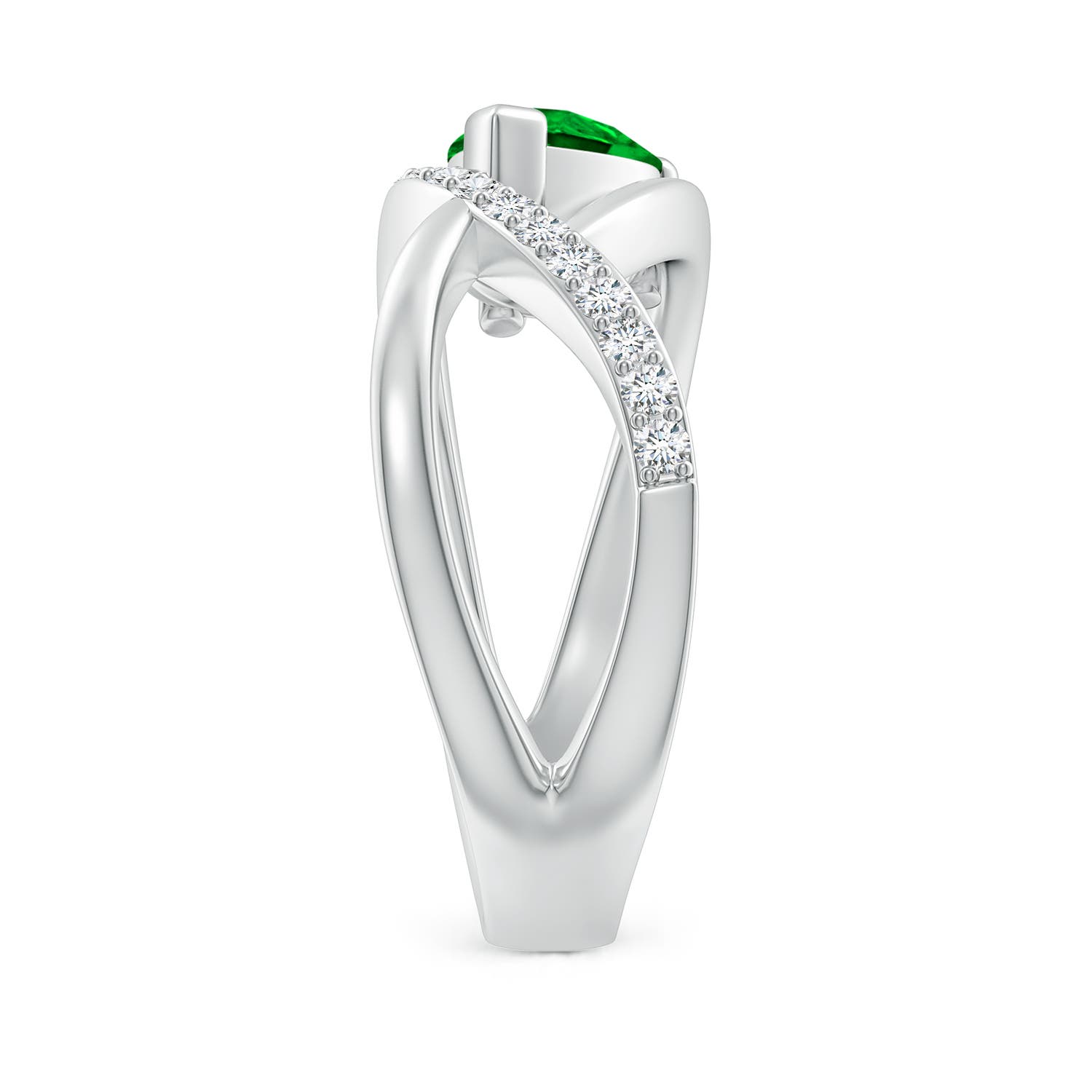 AAAA - Emerald / 1.2 CT / 14 KT White Gold