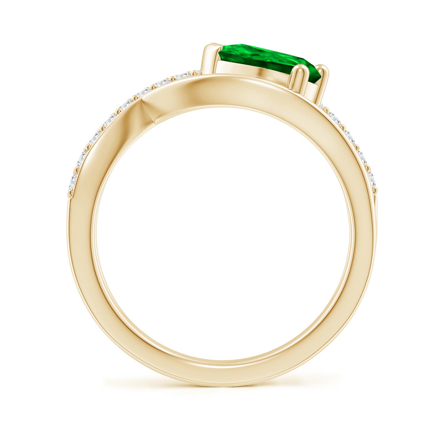 AAAA - Emerald / 1.2 CT / 14 KT Yellow Gold