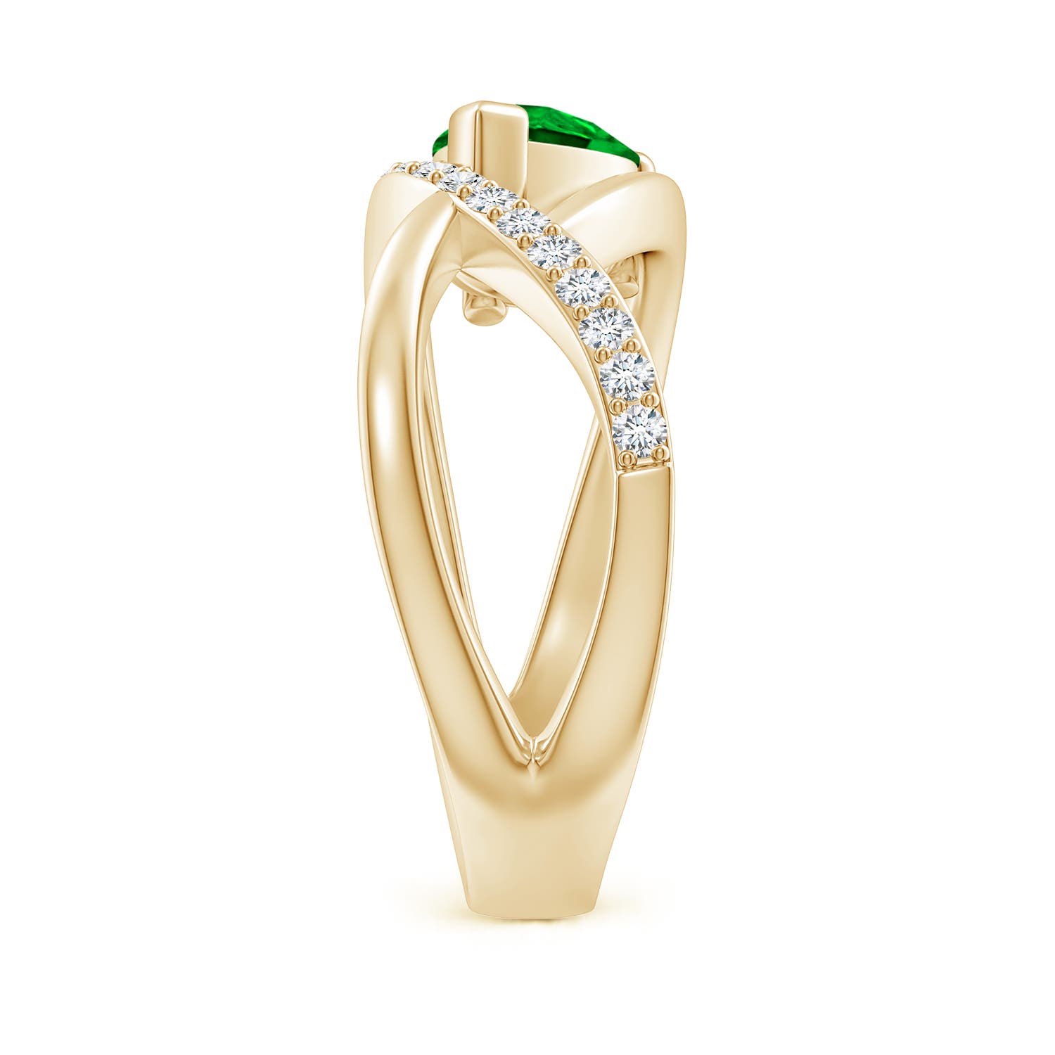 AAAA - Emerald / 1.2 CT / 14 KT Yellow Gold