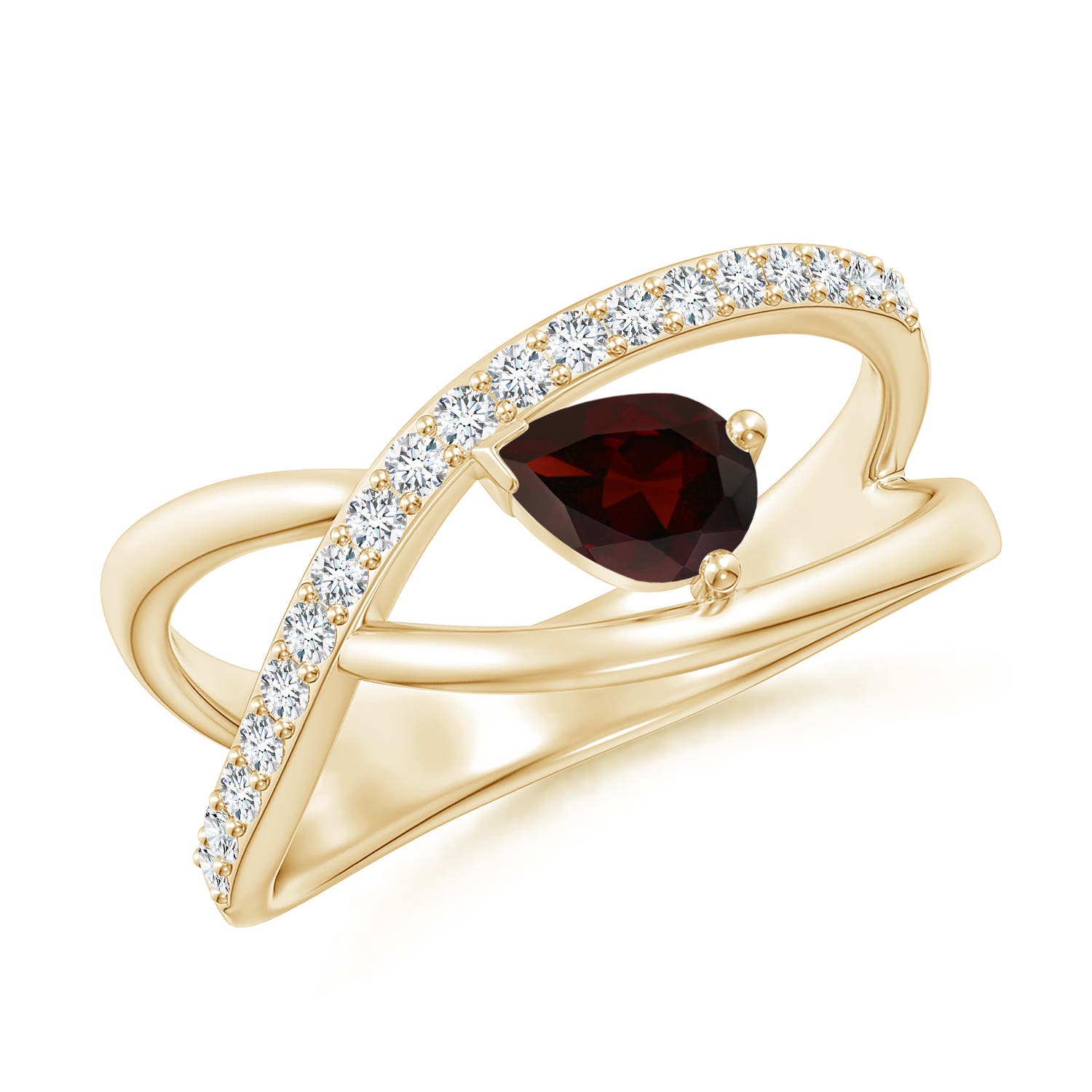 A - Garnet / 0.72 CT / 14 KT Yellow Gold