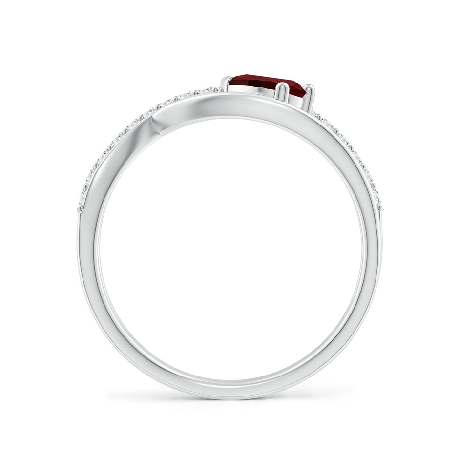 6x4mm AAA Criss Cross Pear Shaped Garnet Ring with Diamond Accents in White Gold side 199