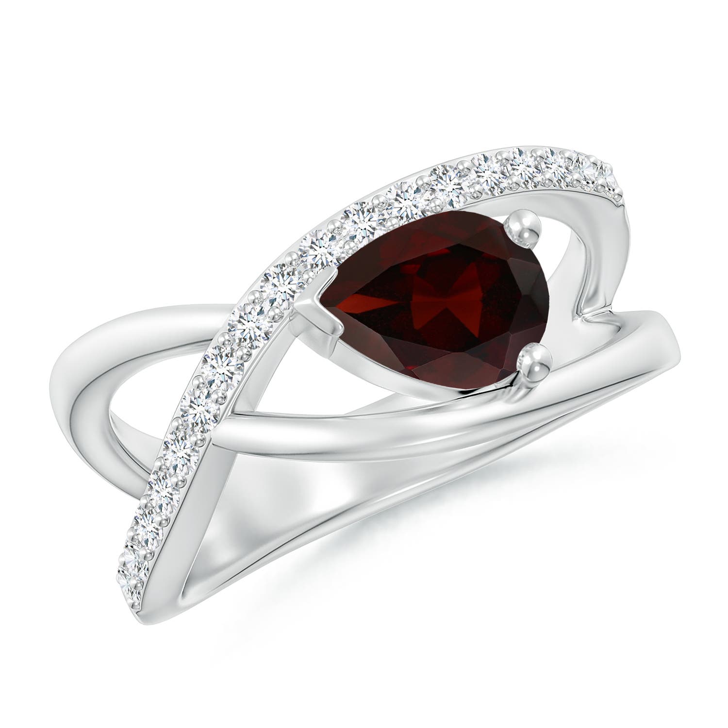 A - Garnet / 1.55 CT / 14 KT White Gold