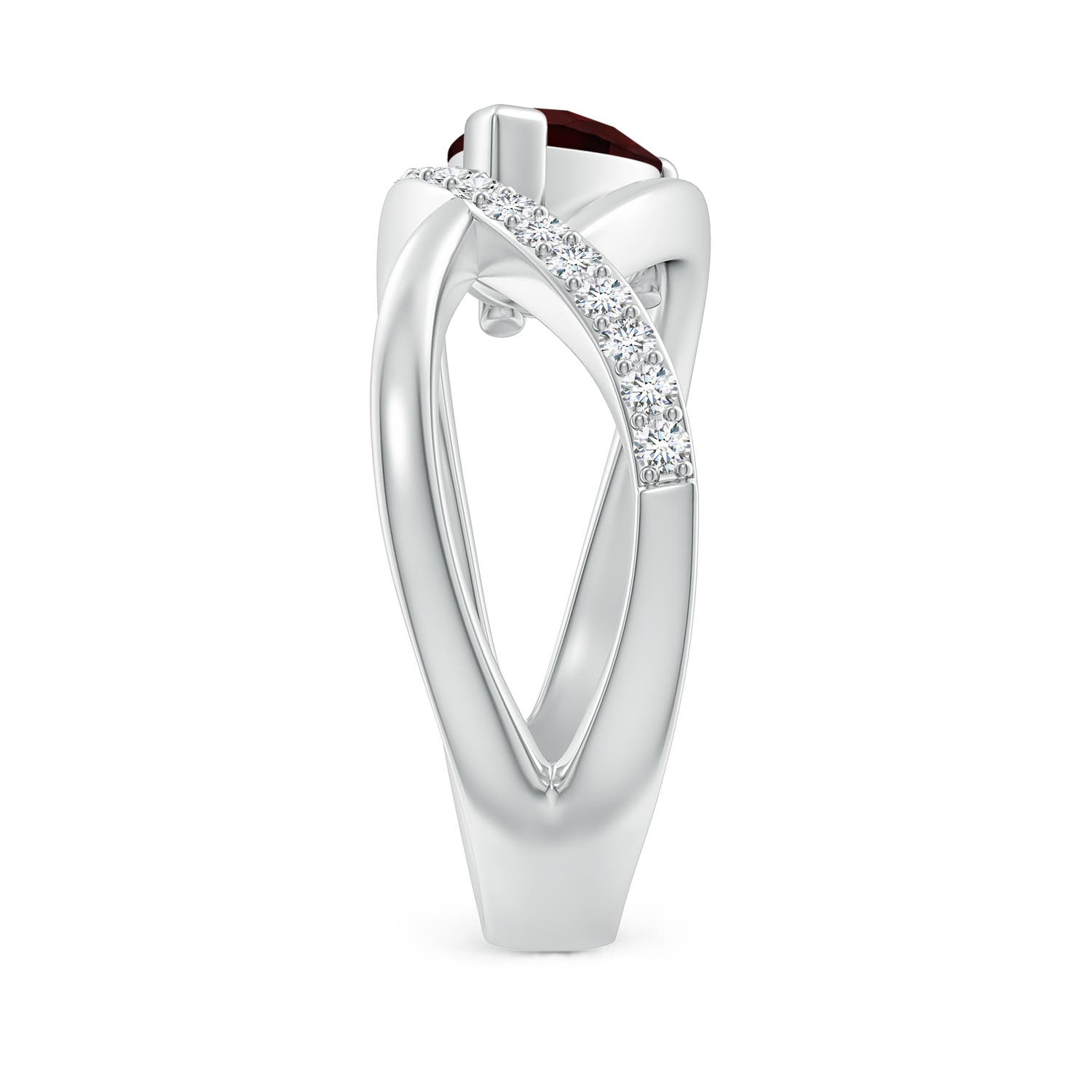 A - Garnet / 1.55 CT / 14 KT White Gold