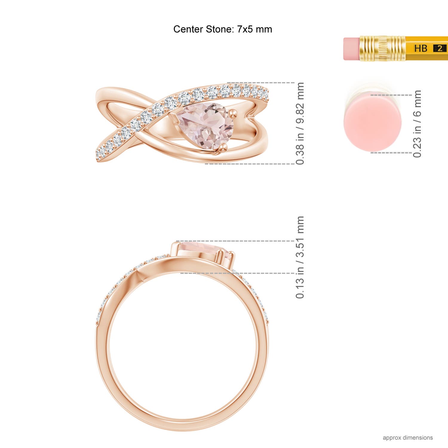 A - Morganite / 0.82 CT / 14 KT Rose Gold