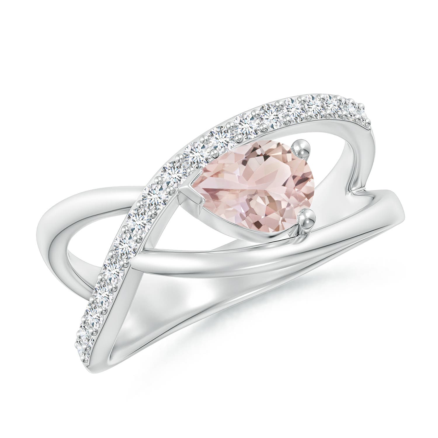 A - Morganite / 0.82 CT / 14 KT White Gold