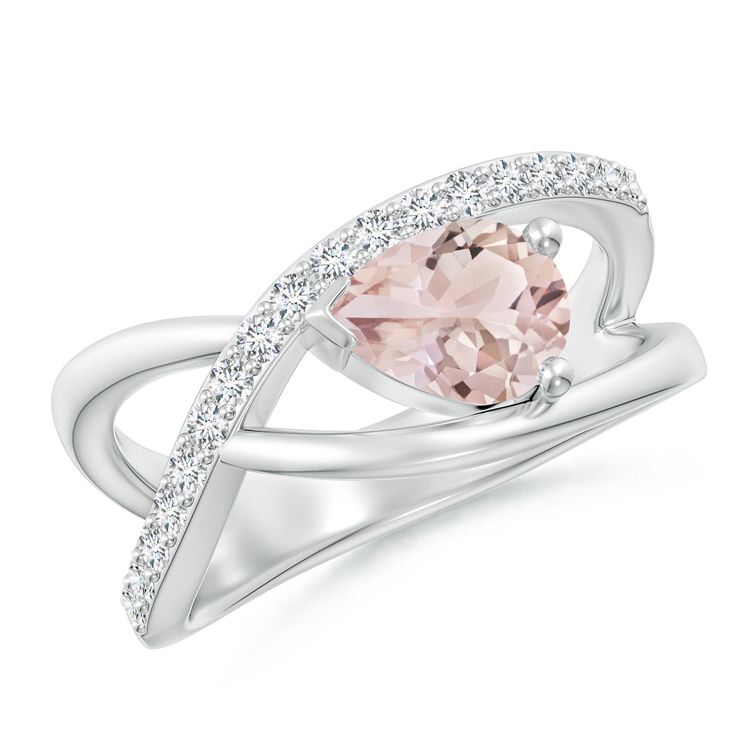 A - Morganite / 1.2 CT / 14 KT White Gold