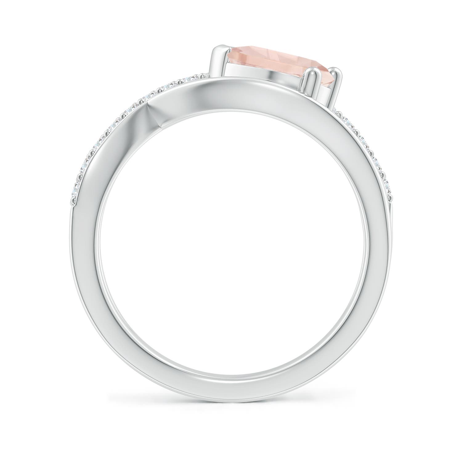 A - Morganite / 1.2 CT / 14 KT White Gold