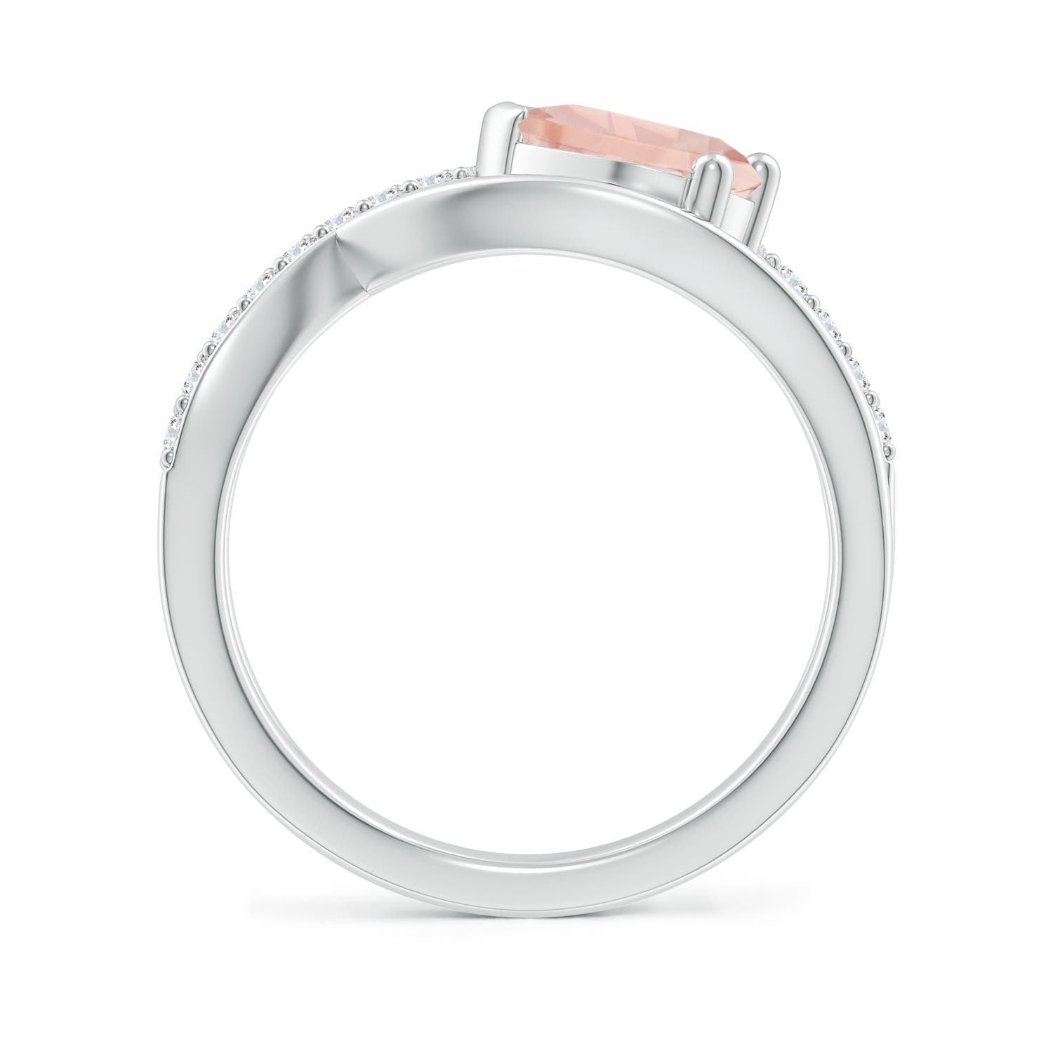 AA - Morganite / 1.2 CT / 14 KT White Gold