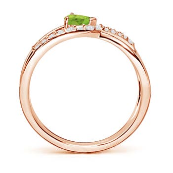 AA - Peridot / 0.38 CT / 14 KT Rose Gold