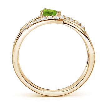 AAA - Peridot / 0.38 CT / 14 KT Yellow Gold