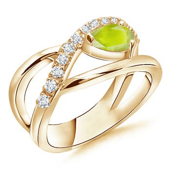 A - Peridot / 0.62 CT / 14 KT Yellow Gold