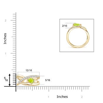 A - Peridot / 0.62 CT / 14 KT Yellow Gold