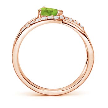 AA - Peridot / 0.62 CT / 14 KT Rose Gold