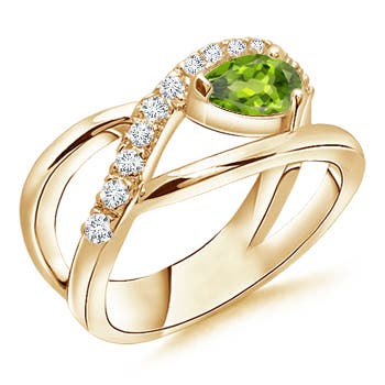 AAA - Peridot / 0.62 CT / 14 KT Yellow Gold