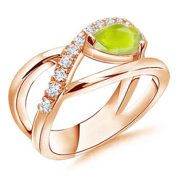 A - Peridot / 0.92 CT / 14 KT Rose Gold