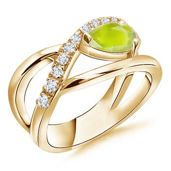 A - Peridot / 0.92 CT / 14 KT Yellow Gold