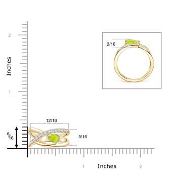 A - Peridot / 0.92 CT / 14 KT Yellow Gold