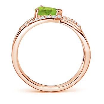 AA - Peridot / 0.92 CT / 14 KT Rose Gold