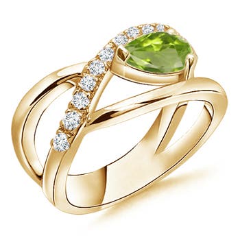 AA - Peridot / 0.92 CT / 14 KT Yellow Gold