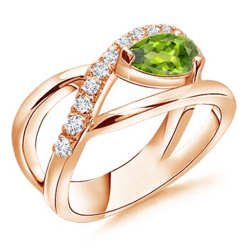 AAA - Peridot / 0.92 CT / 14 KT Rose Gold