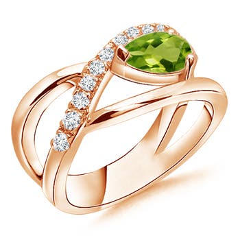 AAAA - Peridot / 0.92 CT / 14 KT Rose Gold