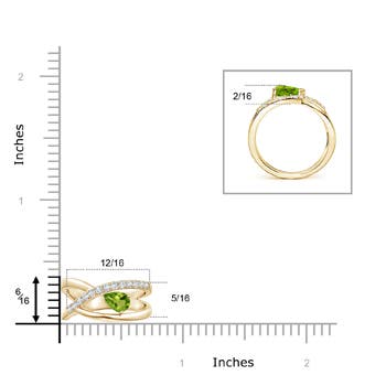 AAAA - Peridot / 0.92 CT / 14 KT Yellow Gold