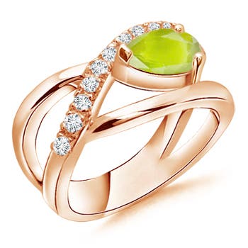 A - Peridot / 1.35 CT / 14 KT Rose Gold