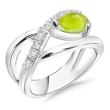 A - Peridot / 1.35 CT / 14 KT White Gold