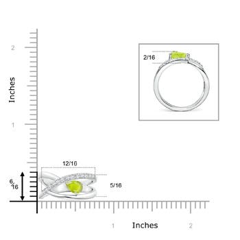 A - Peridot / 1.35 CT / 14 KT White Gold