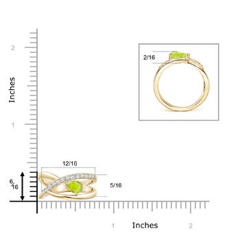 A - Peridot / 1.35 CT / 14 KT Yellow Gold