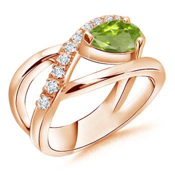 AA - Peridot / 1.35 CT / 14 KT Rose Gold