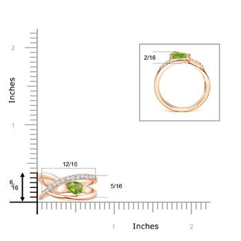 AA - Peridot / 1.35 CT / 14 KT Rose Gold