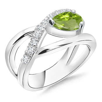 AA - Peridot / 1.35 CT / 14 KT White Gold