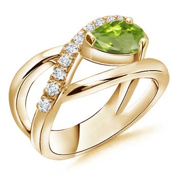 AA - Peridot / 1.35 CT / 14 KT Yellow Gold