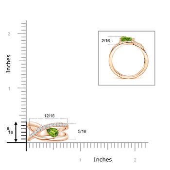 AAA - Peridot / 1.35 CT / 14 KT Rose Gold