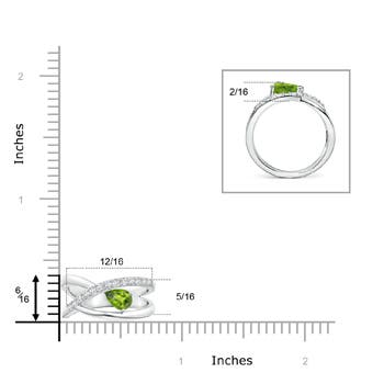 AAA - Peridot / 1.35 CT / 14 KT White Gold