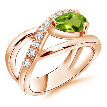 AAAA - Peridot / 1.35 CT / 14 KT Rose Gold