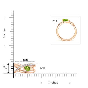 AAAA - Peridot / 1.35 CT / 14 KT Rose Gold