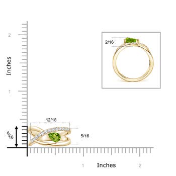 AAAA - Peridot / 1.35 CT / 14 KT Yellow Gold