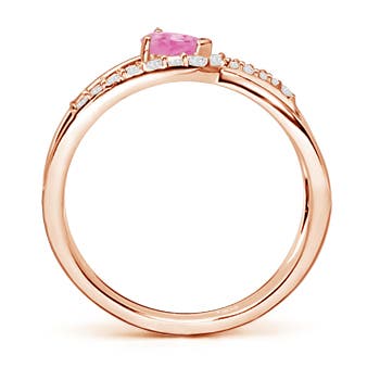 A - Pink Sapphire / 0.41 CT / 14 KT Rose Gold