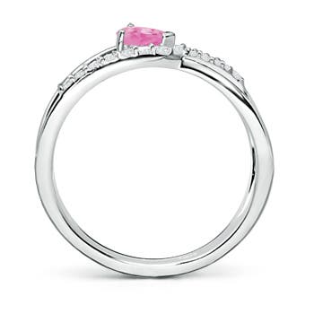 A - Pink Sapphire / 0.41 CT / 14 KT White Gold