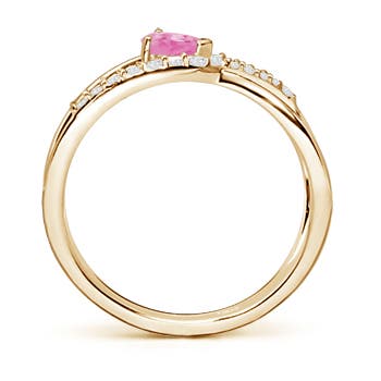 A - Pink Sapphire / 0.41 CT / 14 KT Yellow Gold