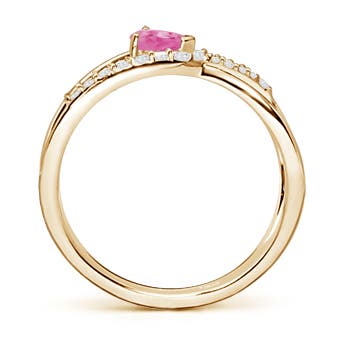 AA - Pink Sapphire / 0.41 CT / 14 KT Yellow Gold