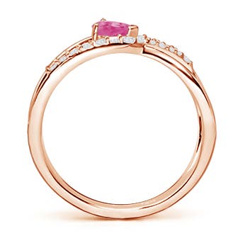 AAA - Pink Sapphire / 0.41 CT / 14 KT Rose Gold