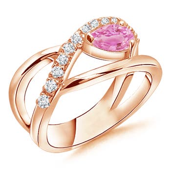 A - Pink Sapphire / 0.67 CT / 14 KT Rose Gold