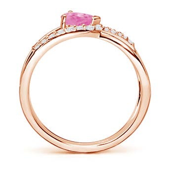 A - Pink Sapphire / 0.67 CT / 14 KT Rose Gold