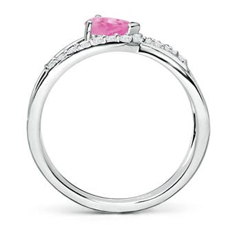 A - Pink Sapphire / 0.67 CT / 14 KT White Gold