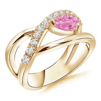 A - Pink Sapphire / 0.67 CT / 14 KT Yellow Gold