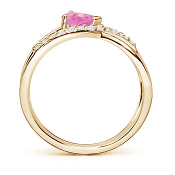 A - Pink Sapphire / 0.67 CT / 14 KT Yellow Gold